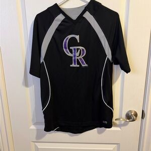 Black and Gray CR Logo Athletic Shirt